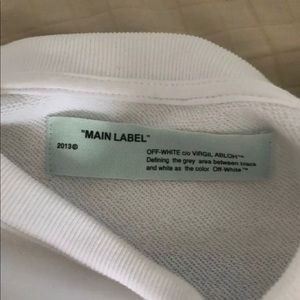 off white Brushed diagonals sweatshirt